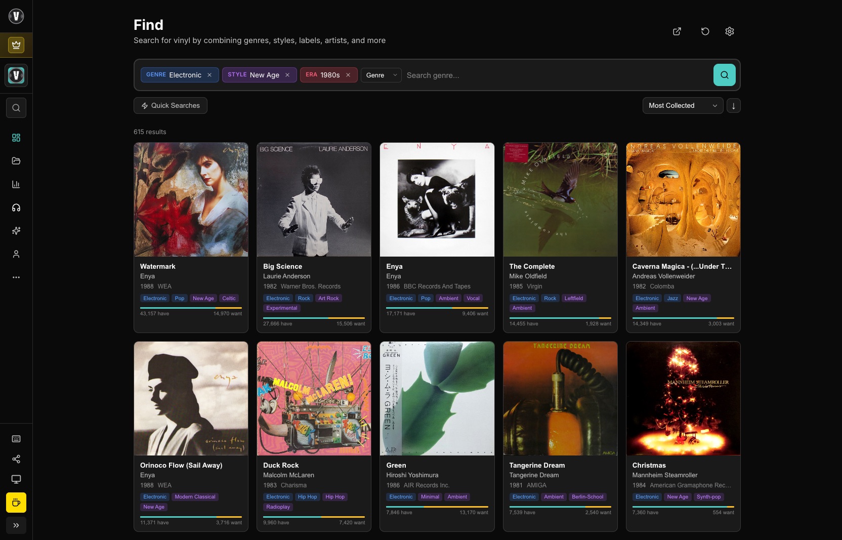 Vizcogs v1.4: Find Your Next Record, Share Your Albums, and More